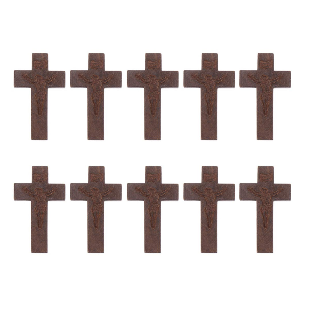 BESPORTBLE 70pcs Wooden Cross Wood Cross Pendant DIY Cr