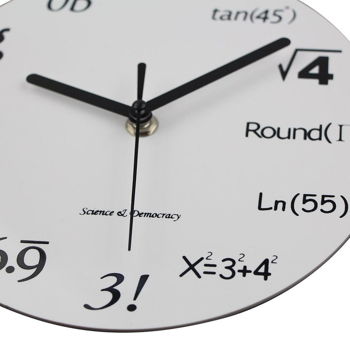 8 Math Clock, Unique Wall Clock Modern Design Novelty Maths Equation Clock - Each Hour Marked by a Simple Math Equation