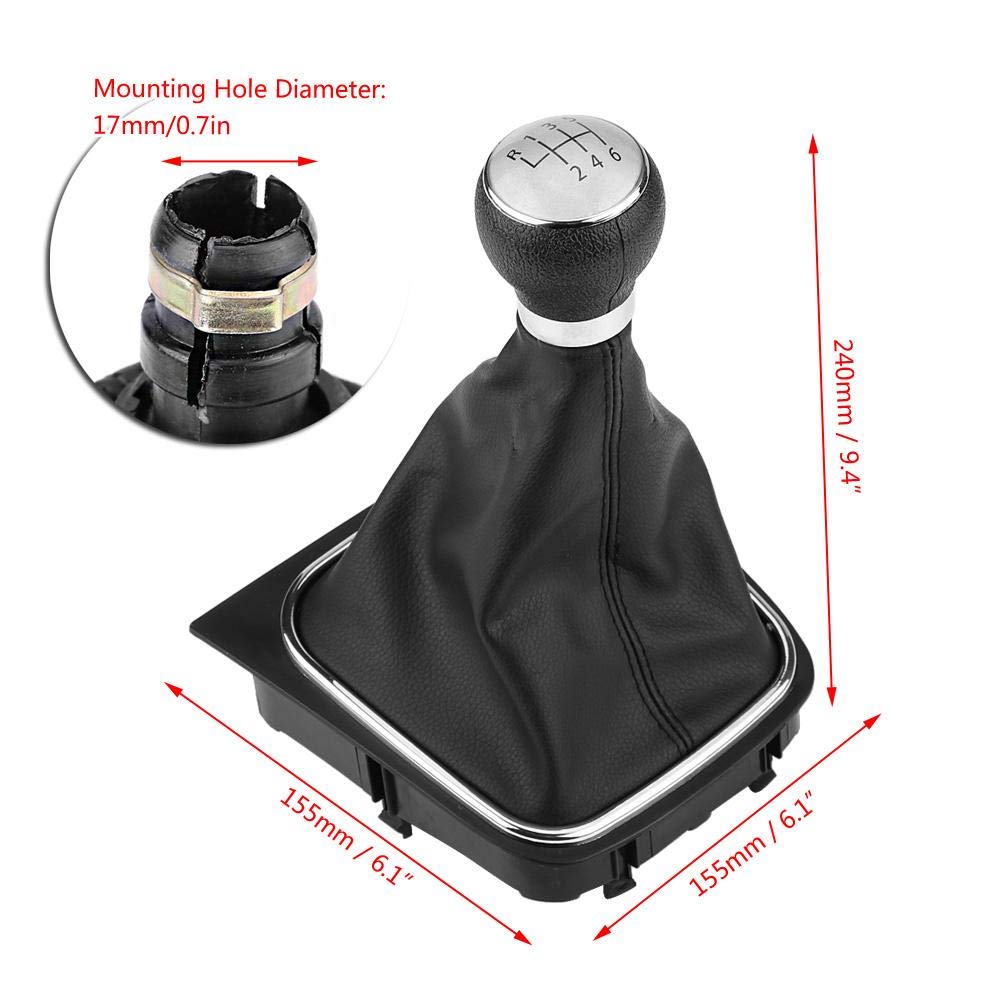 KIMISS 6 Speed Car Gear Shift Knob Lever Stick Gaitor B