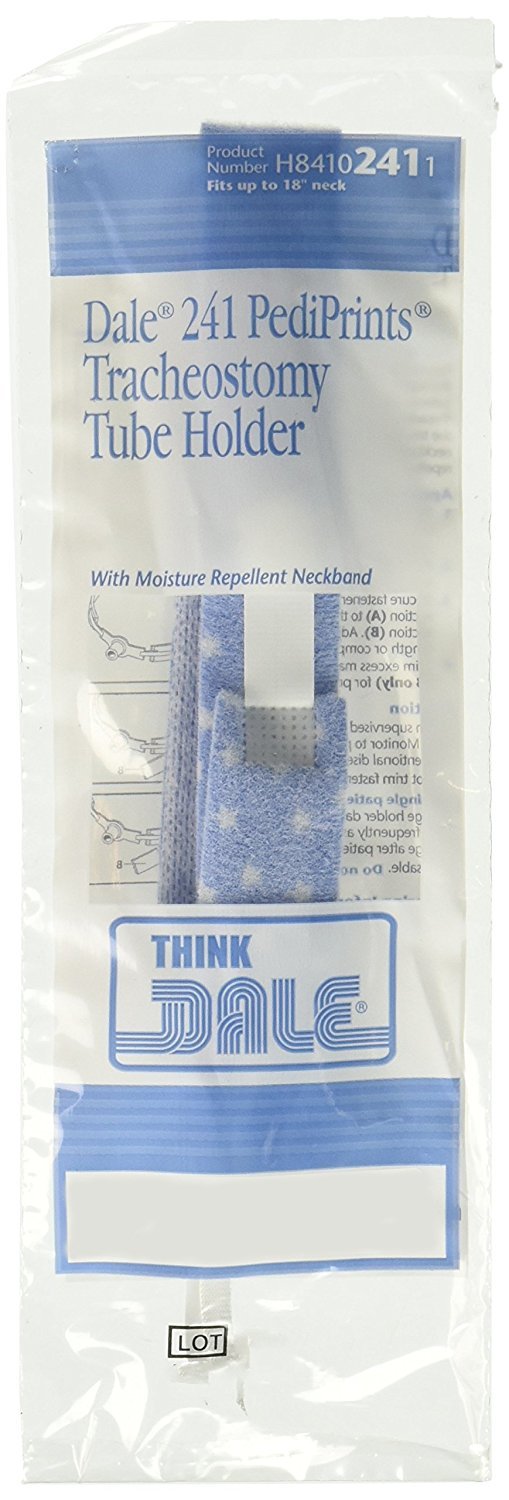 Medical 241 Pediprints Tracheostomy Tube Holder 1 Wide Neckband, Fits Up to 18 Neck (Pack of 10)