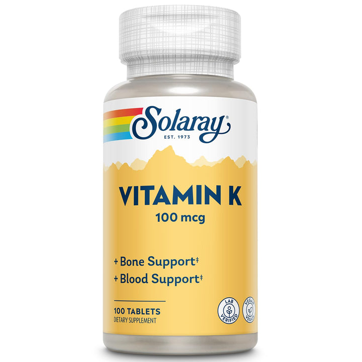 Solaray Vitamin K-1 100mcg | Healthy Bone Structure, Bl