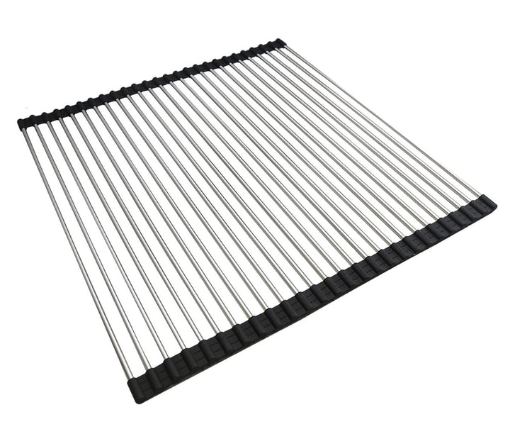 Roll up Dish Drying Rack Over The Sink Kitchen Roll up Sink Drying Rack Portable Dish Drainer Foldable Dish Drying Rack (Black, 20.5&#39;&#39;X19.7&#39;&#39;)