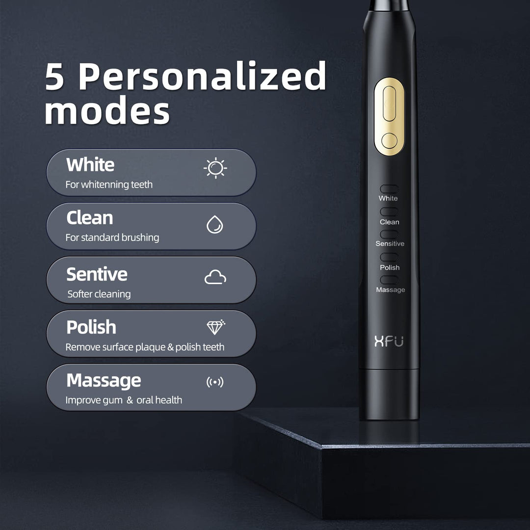 XFU Sonic Electric Battery Toothbrush for Adults and Ki