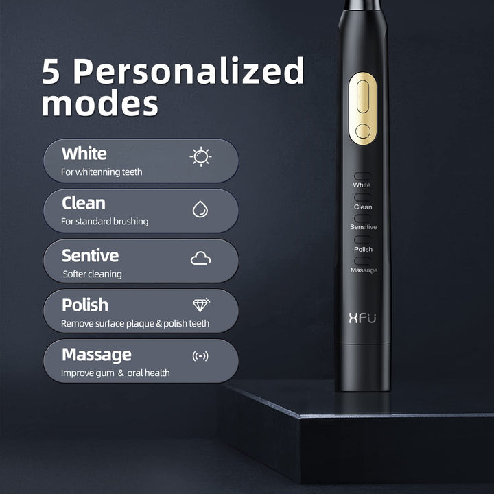 XFU Sonic Electric Battery Toothbrush for Adults and Ki