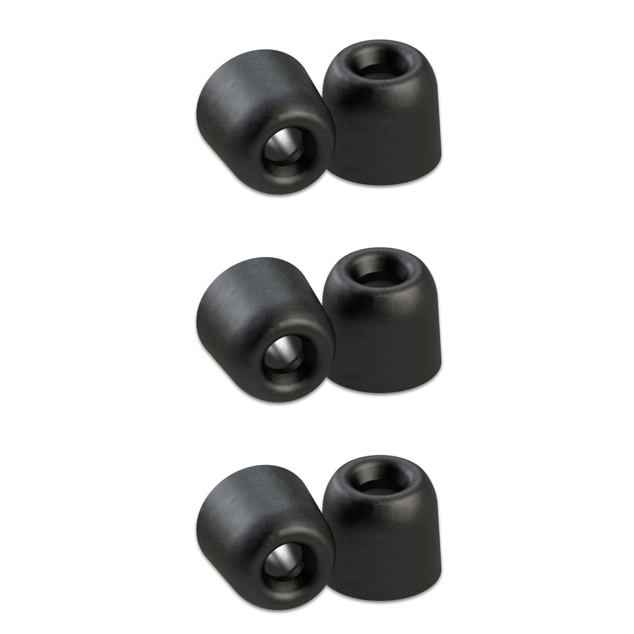 Comply Foam Ear Tips for Sennheiser Wired Devices, IE 800, CX 300s, Momentum M2 IEI, Momentum, Medium, Black, 3 Pairs - No TechDefender Memory Foam Replacement Tips, Made in the USA
