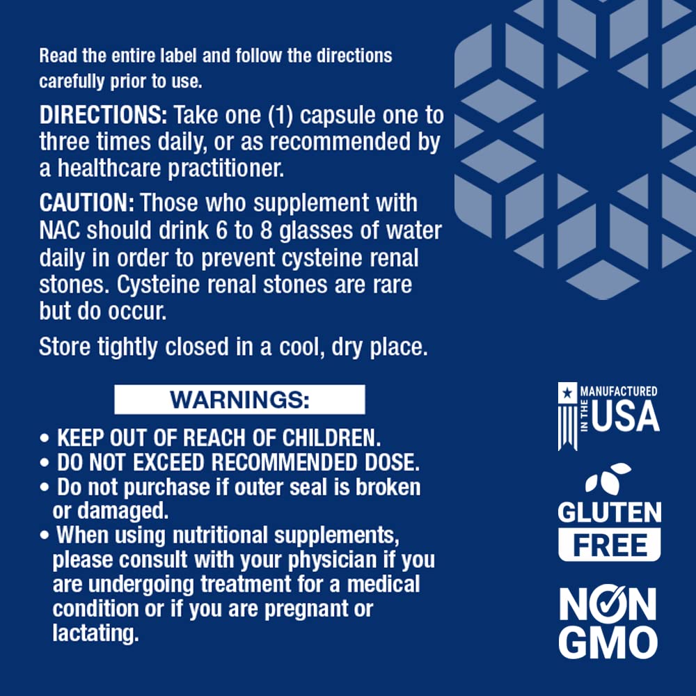 N-Acetyl-L-Cysteine 600 Mg 60 Vegetarian Capsules