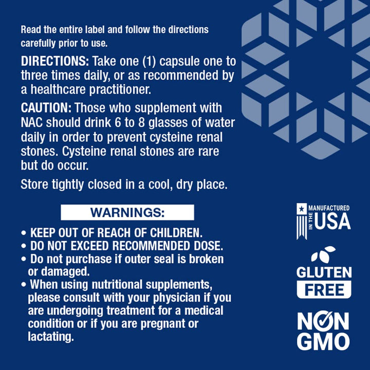 N-Acetyl-L-Cysteine 600 Mg 60 Vegetarian Capsules