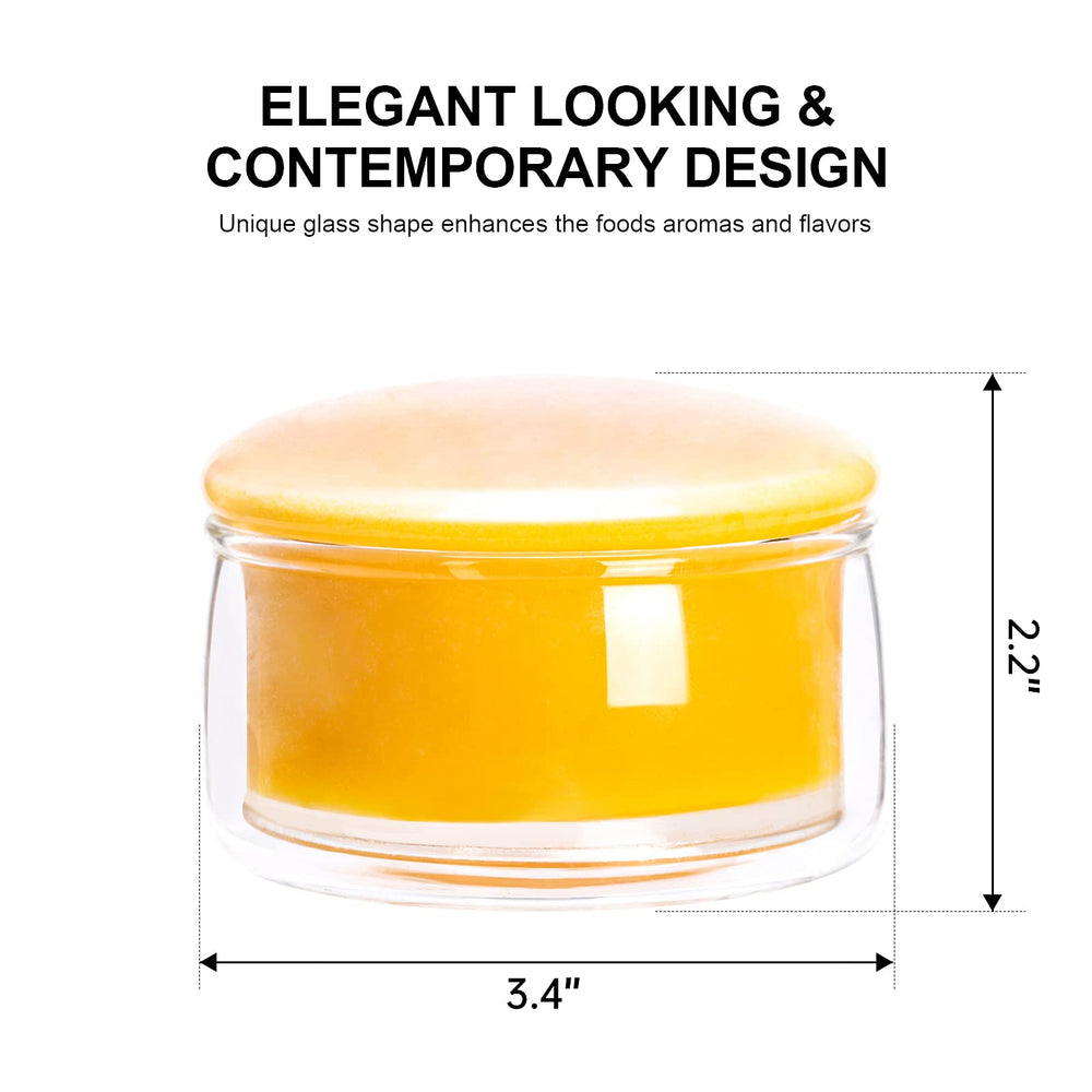 Glass Butter Keeper Crock -- French Butter Dish No More Hard Butter Perfect Spreadable Consistency, Transparent 1