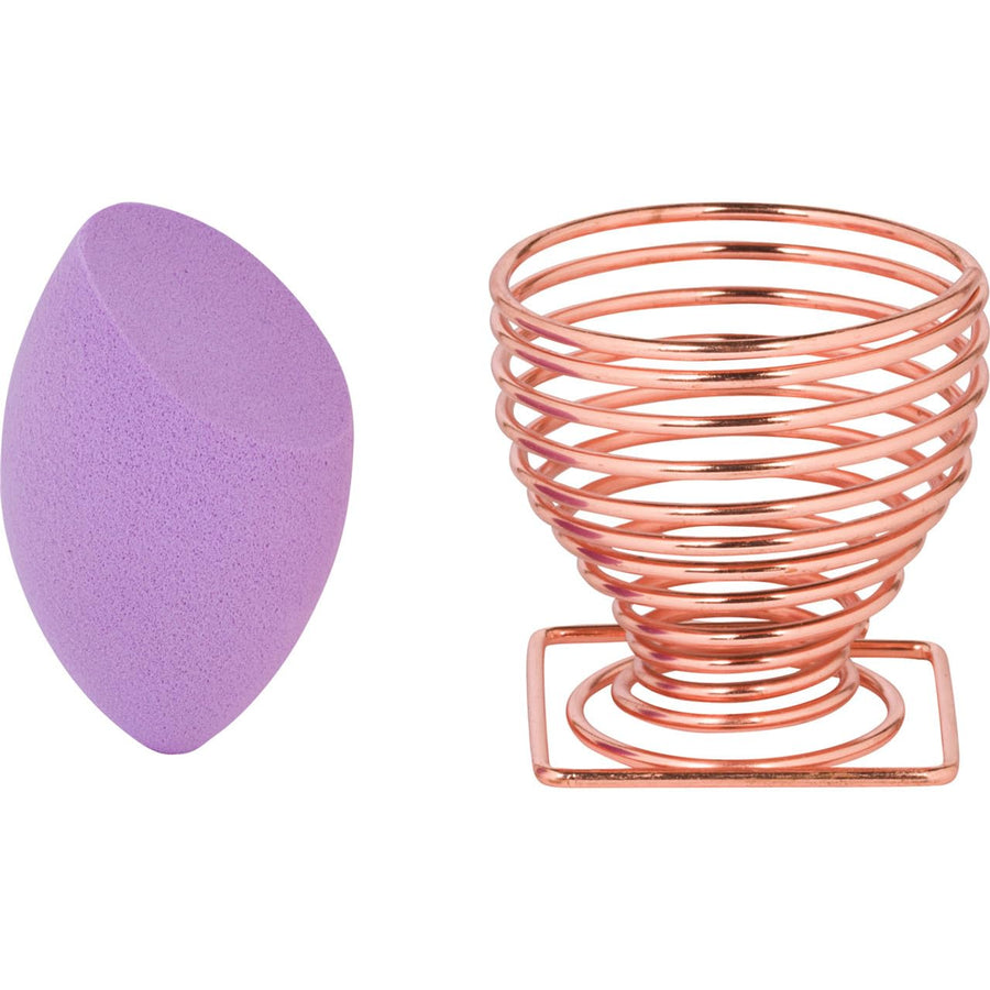 Purple slant sponge & holder