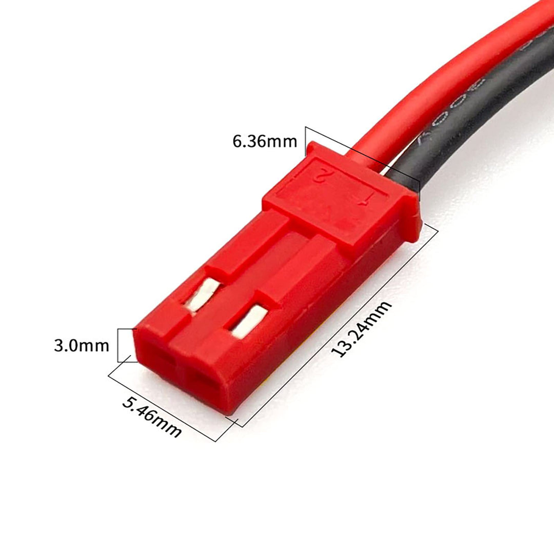 6PCS JST Plug Splitter,JST Male Female Y Cable,JST Y Parallel Adapter Splitter Harness Compatible with Traxxas TRX-4 1/10 RC Car Crawler ESC Battery Motor Cooling Fan,15CM/5.9