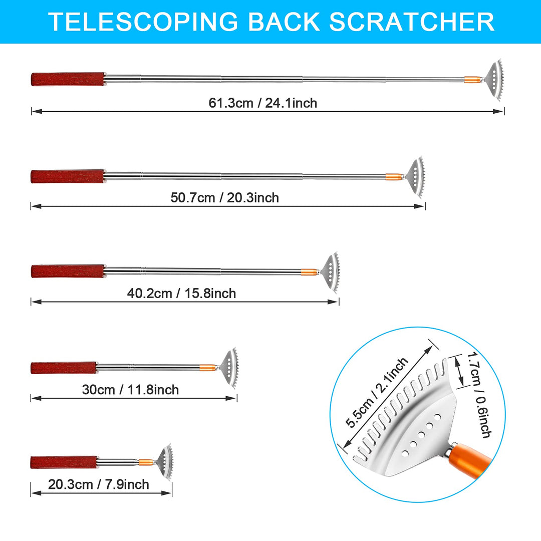 2 Pack Back Scratchers, Telescoping Back Scratcher for 
