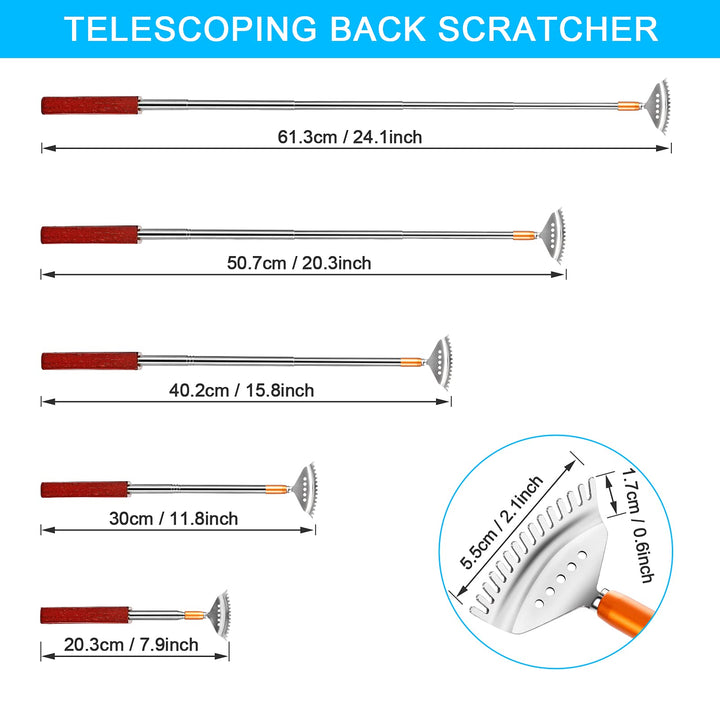 2 Pack Back Scratchers, Telescoping Back Scratcher for 