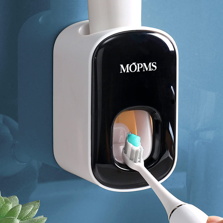 Toothpaste Dispenser Wall Mounted for Bathroom Automatic Toothpaste Squeezer for Kids and Adult (Black-1Pcs)