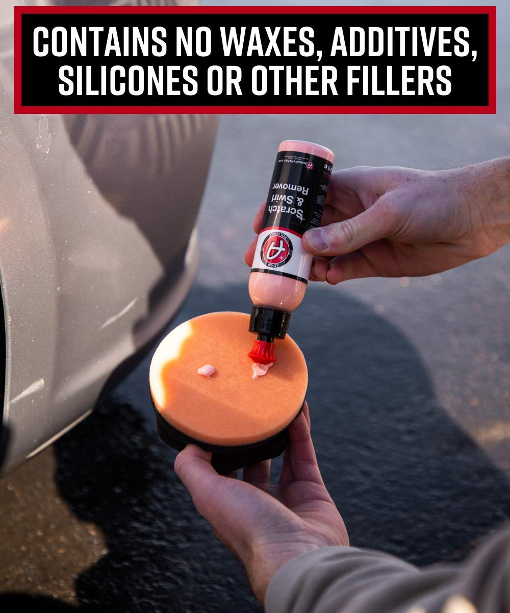 Adam&#39;s Polishes Car Scratch &amp; Swirl Remover Hand Correction System | Remove &amp; Restore Paint Transfer, Minor Imperfections, &amp; Oxidation | Paired with Orange Compound Correction Pad Applicator (4oz)