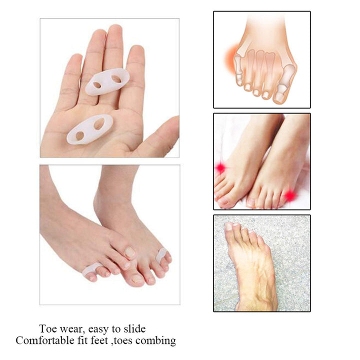 10pcs - Gel Little Toe Buddy,Toe Corrector Toe Straightener,Tailor&#39;s Bunion Pads - Soft Gel Bunionette Pad - Shield - Cover - Protector - Tailors Bunion Pain Relief
