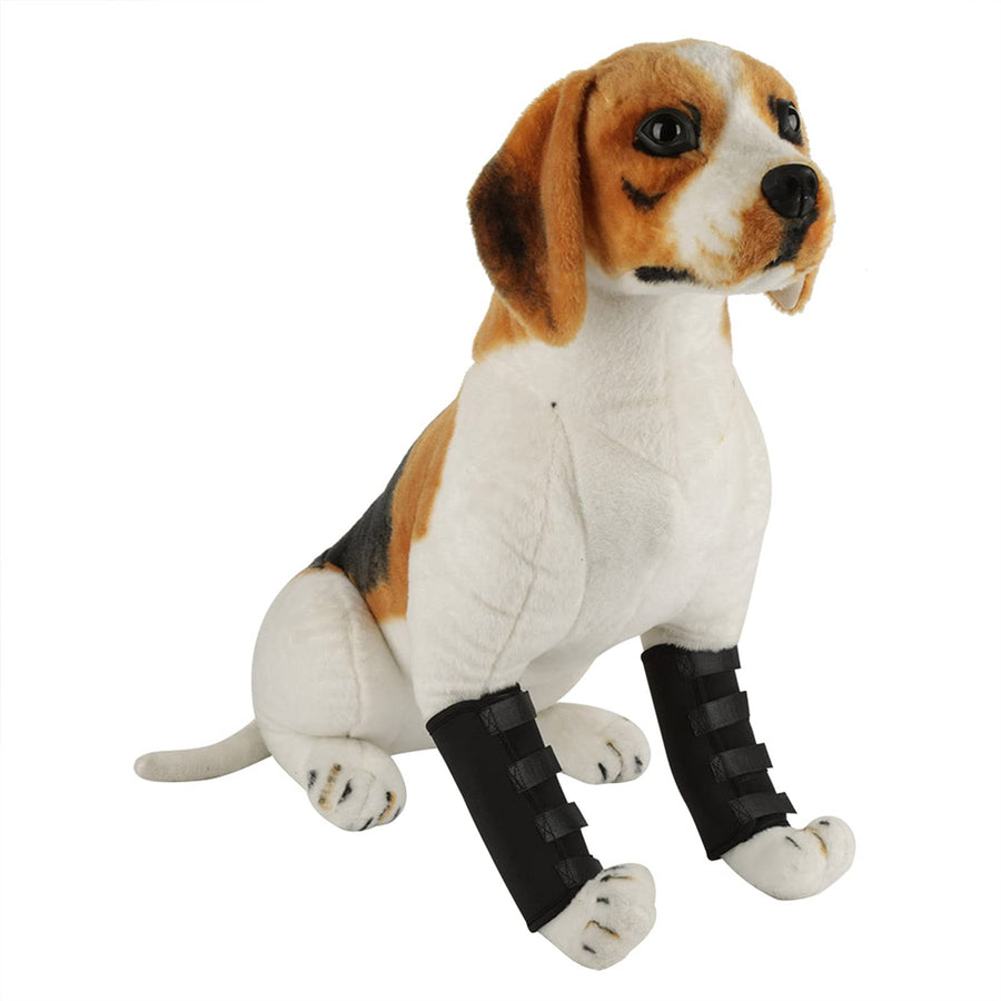 1 Pair Dog Front Leg Wrist Guard, Leg Brace Kneepad Carpal Support oint Brace Elbow Protector Warp for Pet Dog with Arthritis Injuries Black(L)