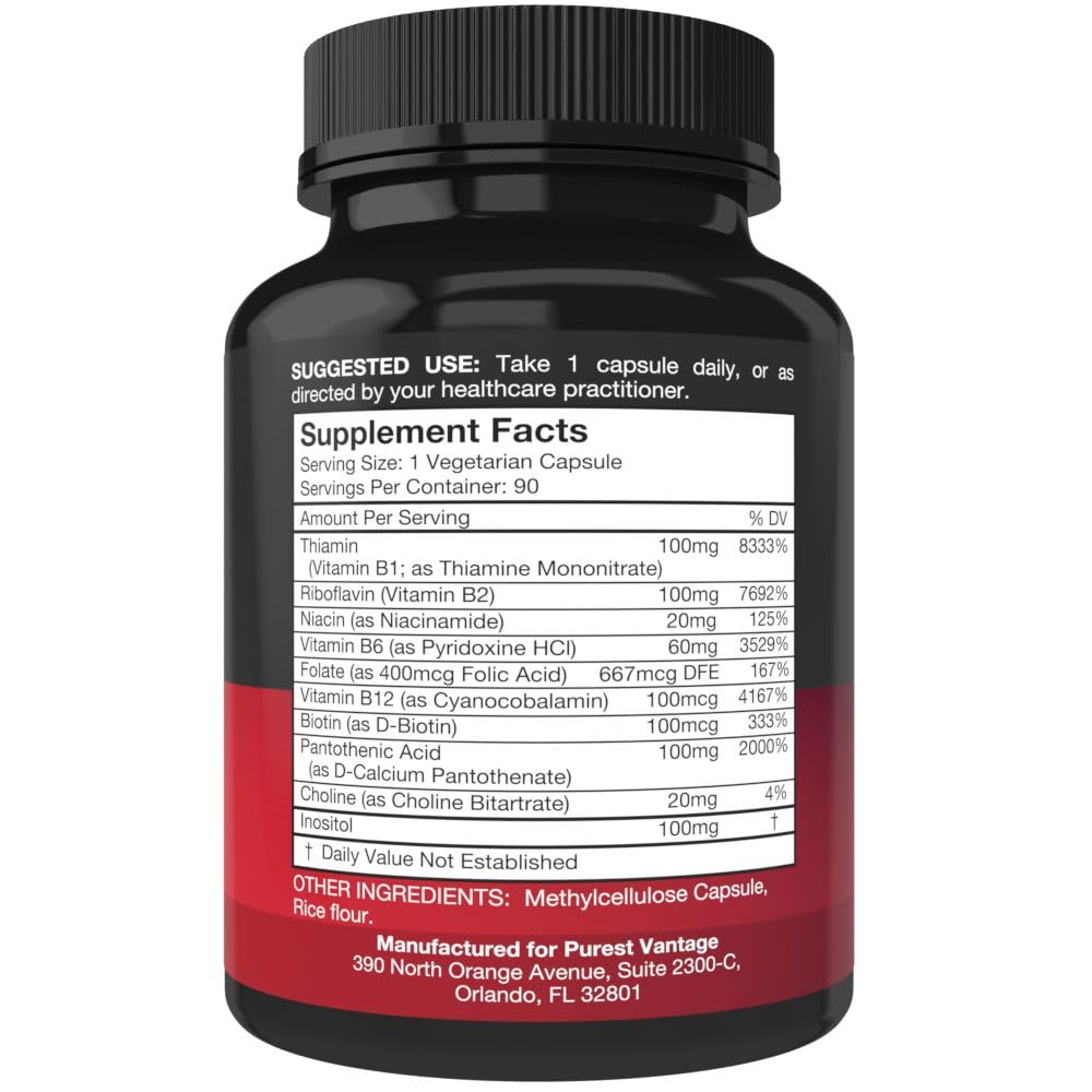 Purest vantage Vitamin B Complex Vitamins B12, B1, B2, 
