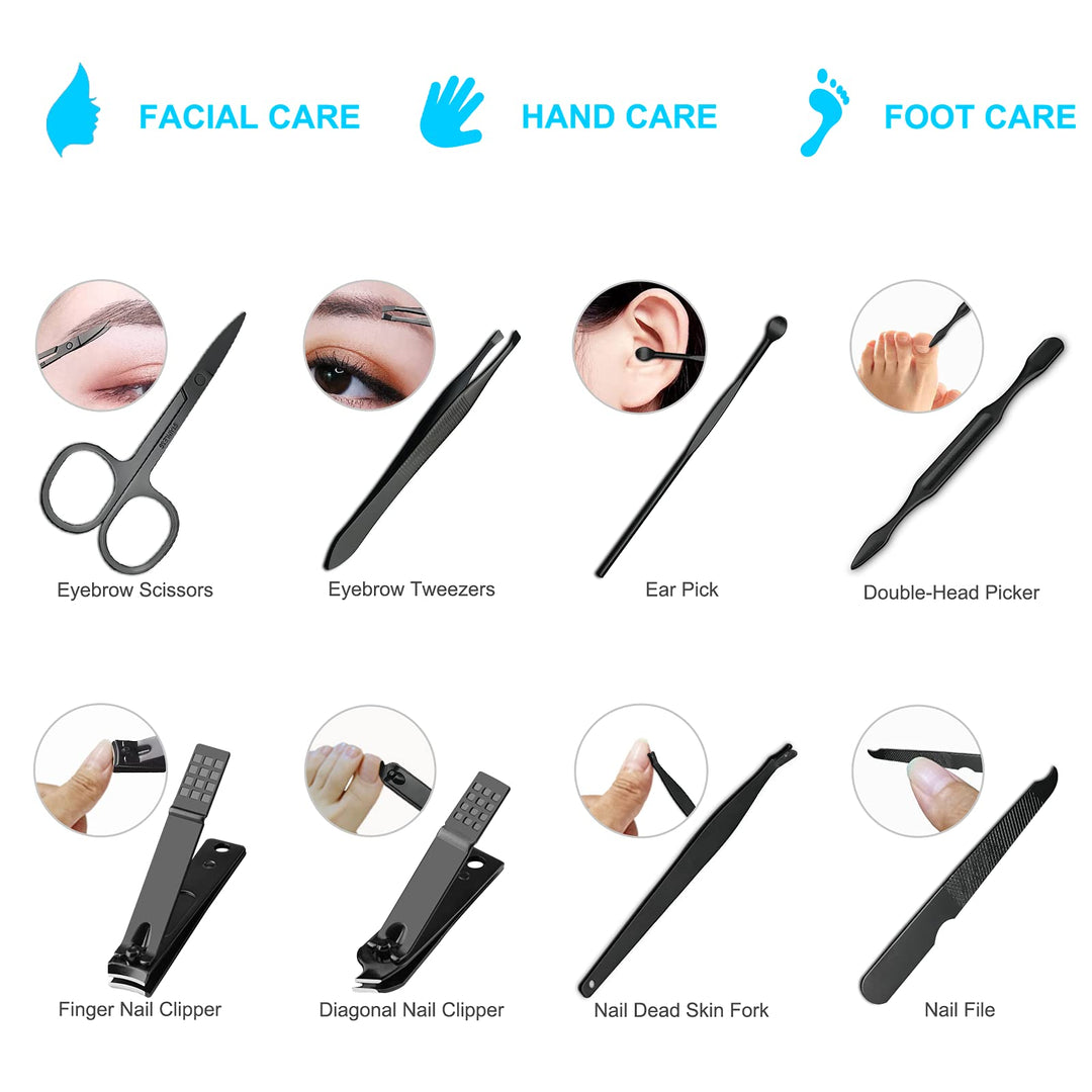 8Pcs Manicure Manicure Set, Nail Kit, Pedicure Kit, Nail Clippers, Professional Grooming Kit, Stainless Steel Manicure Kit, Professional Pedicure Kit Nail Scissors Grooming Kit, Travel Grooming Kit.