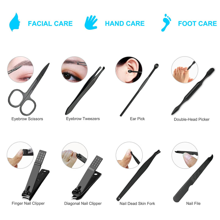 8Pcs Manicure Manicure Set, Nail Kit, Pedicure Kit, Nail Clippers, Professional Grooming Kit, Stainless Steel Manicure Kit, Professional Pedicure Kit Nail Scissors Grooming Kit, Travel Grooming Kit.