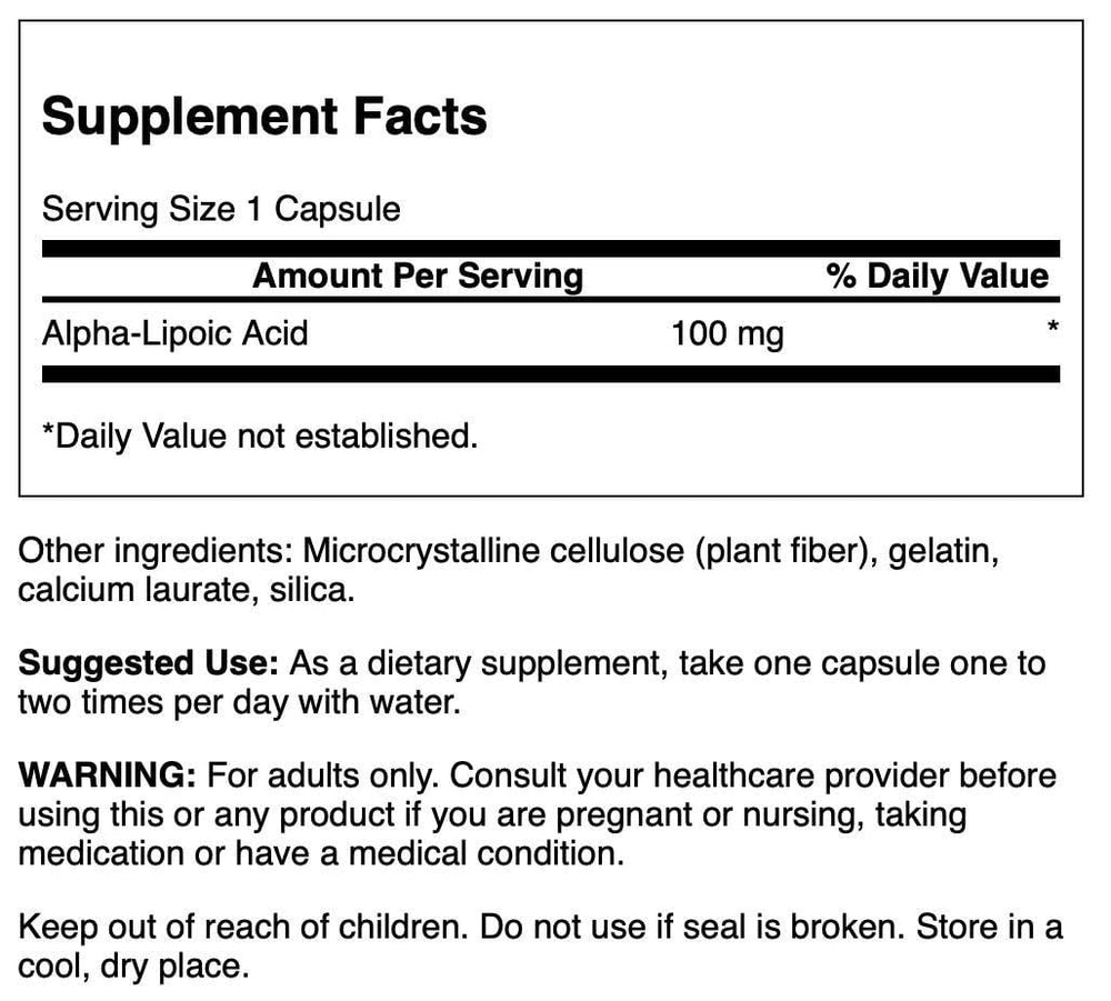 Swanson Alpha Lipoic Acid - Natural Supplement Supporti