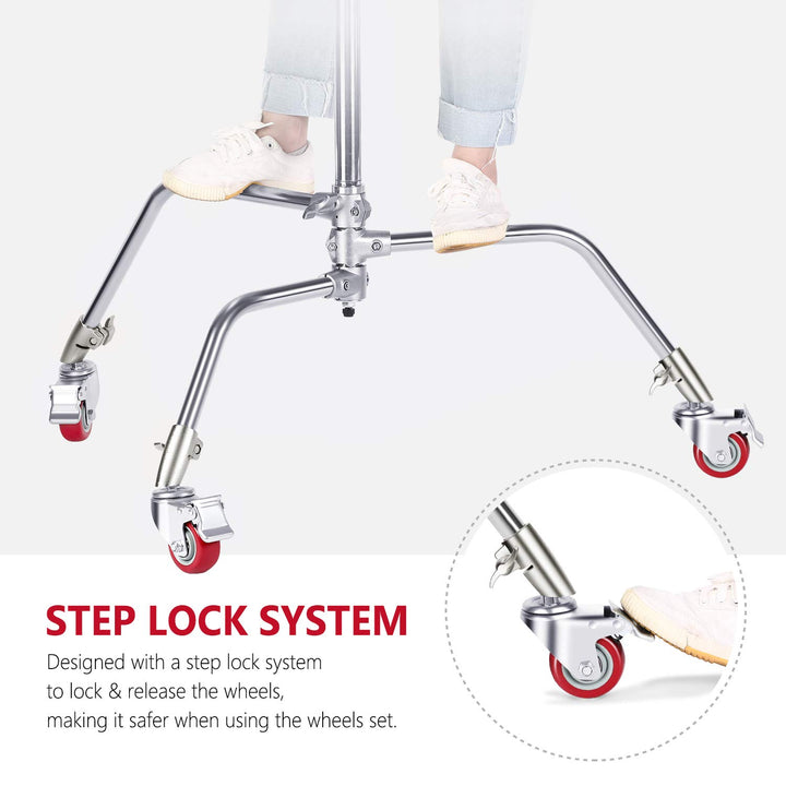 Neewer 3 Packs Professional Swivel Caster Wheels Set wi