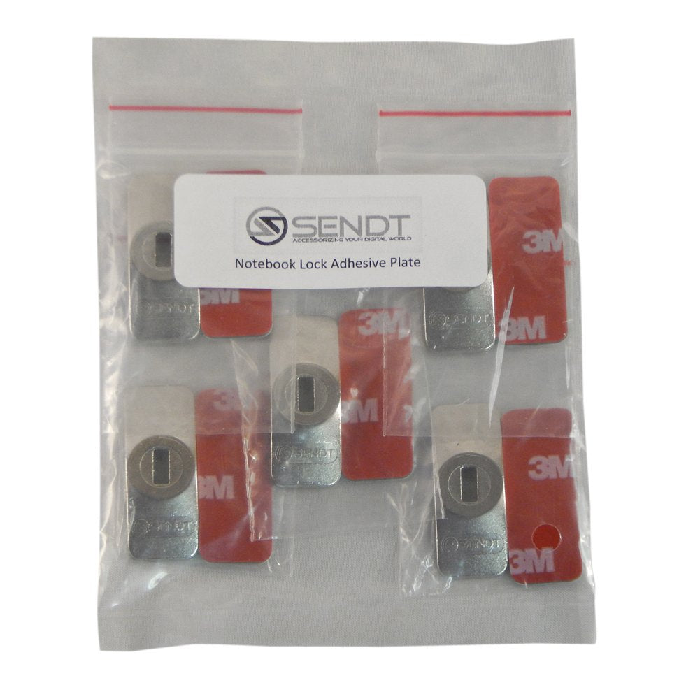 Adhesive Plates 5 Pack for use with Tablets and Other Devices Without a Kensington Compatible Slot