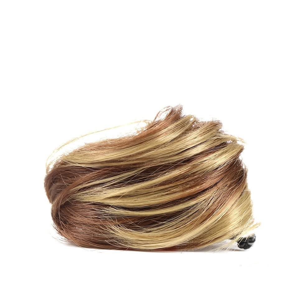 2PCS Cat Ears Hair Donut Chignon Claw Clip in Messy Hair Bun Mini Claw Clip in Updo Bun Extensions Wig Accessory Ponytail Hairpieces for Women and Girls