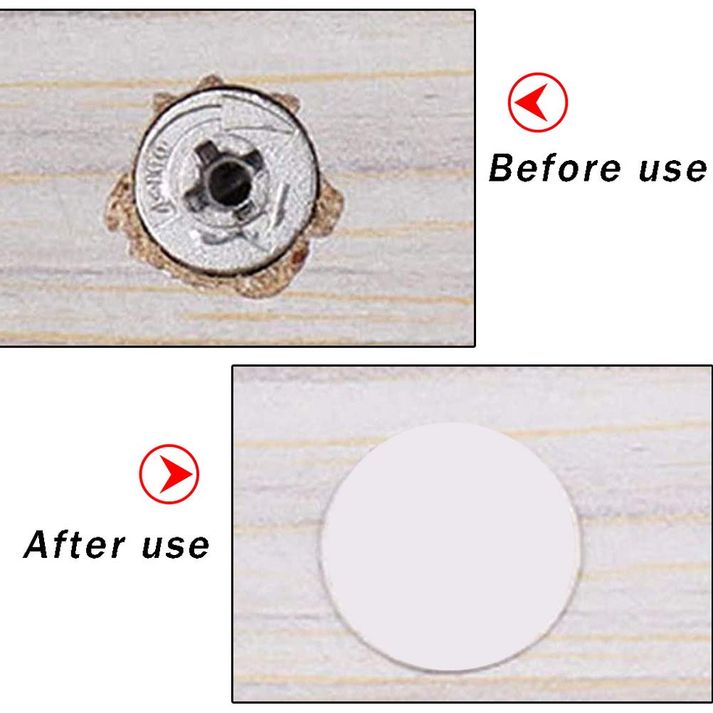 3 Sheets Screw Hole Stickers, 54 in 1 Self Adhesive Scr