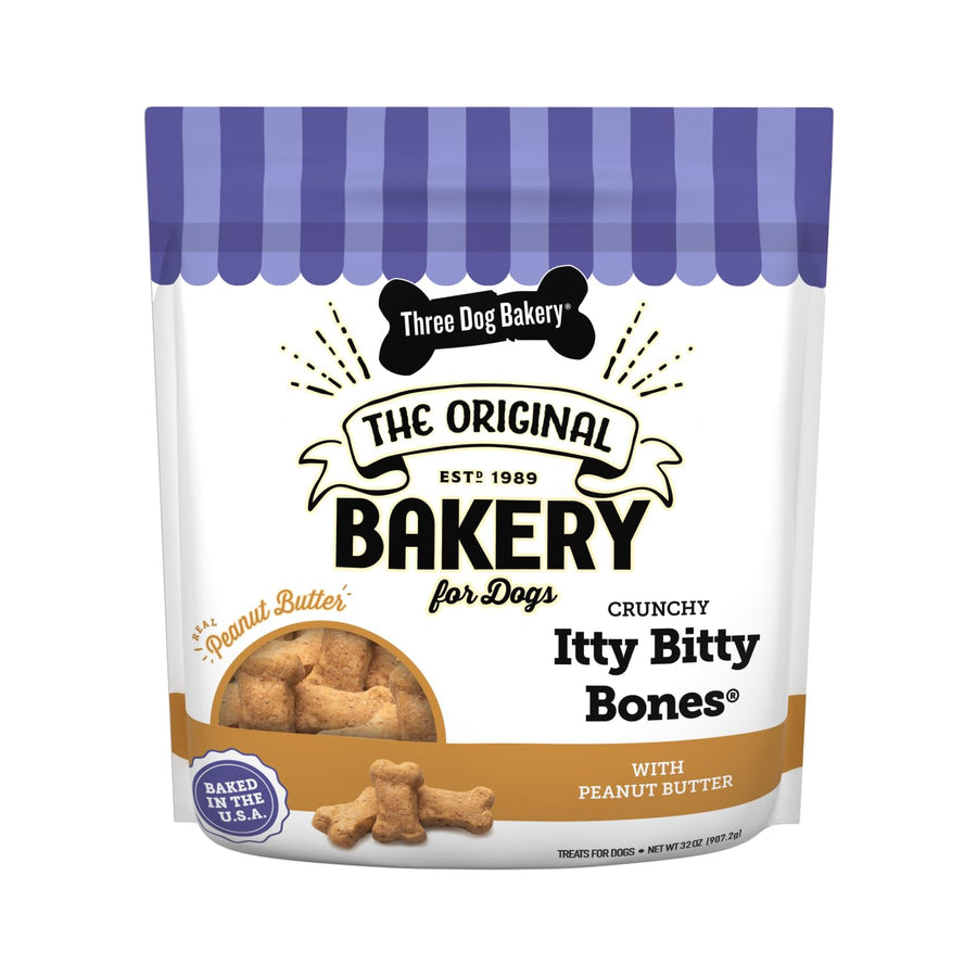 Itty Bitty Bones Baked Dog Treats, Peanut Butter, 32 oz, (320123)