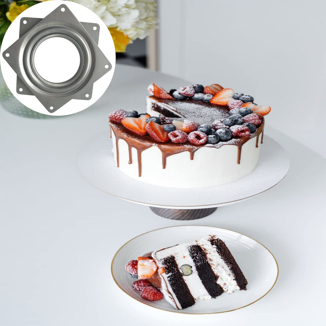 2 Pcs 4 Inch Susan Turntable Bearings Susan Turntable Lazy Susan Turntable Square Rotating Bearing Plate Lazy Susan Hardware Swivel Plate, for Swivel Plate,Corner Cabinet,Revolving Shelve in Kitchen