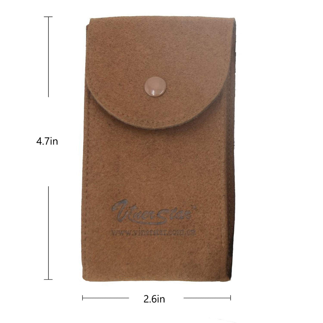 Vinerstar Suede Leather Watch Pouch for Watches with Br