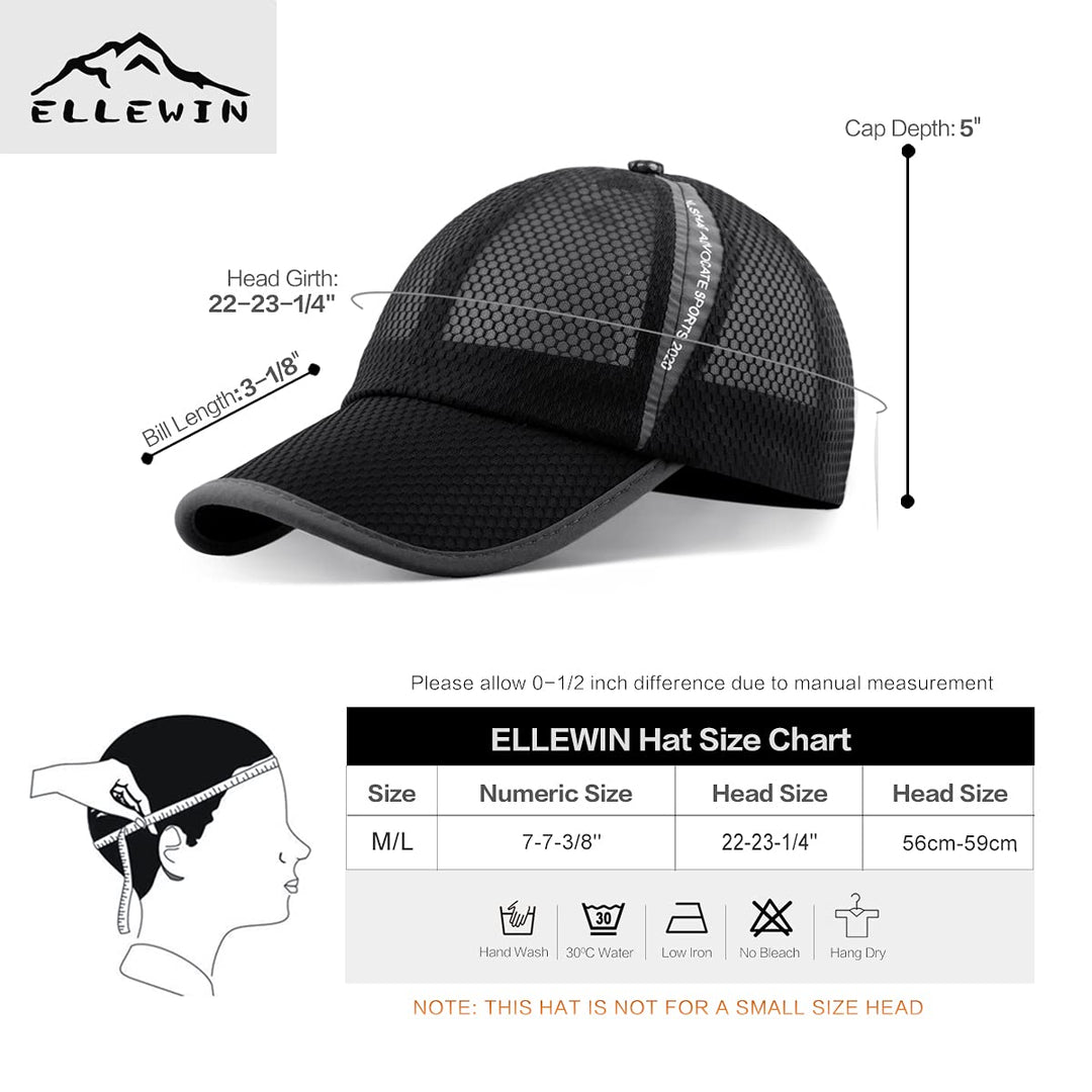 Unisex Breathable Full Mesh Baseball Cap Quick Dry Running hat Lightweight Cooling Water Sports Hat