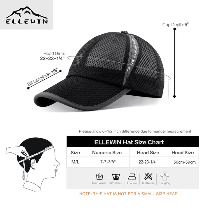 Unisex Breathable Full Mesh Baseball Cap Quick Dry Running hat Lightweight Cooling Water Sports Hat