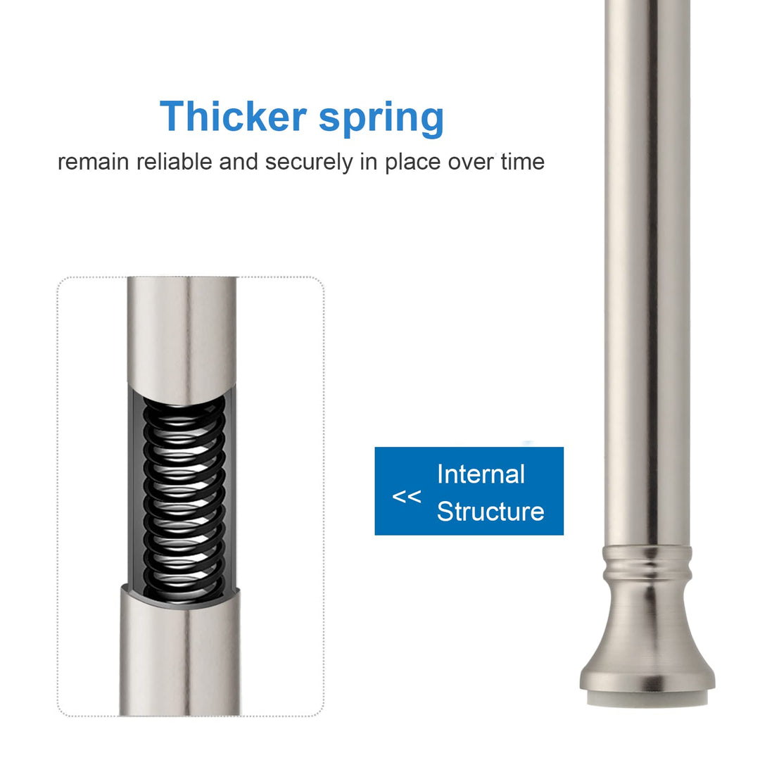 Amazer Spring Tension Shower Curtain Rod, 42-72 Inches 