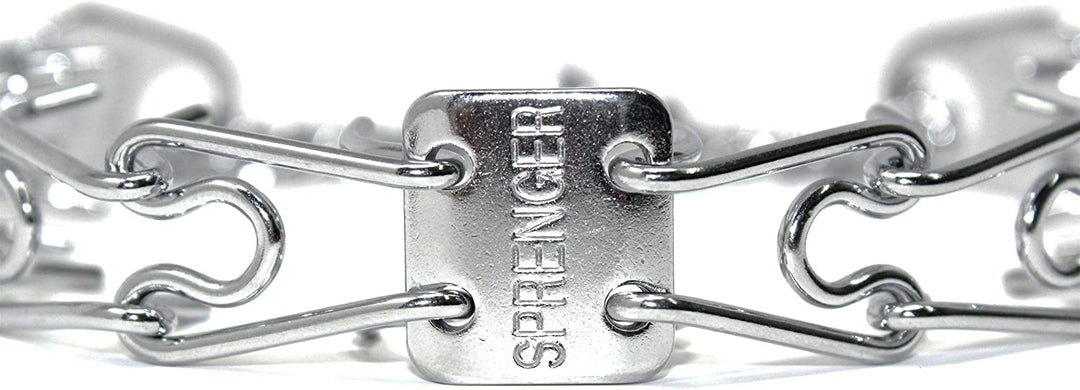 Prong Dog Training Collar Ultra-Plus Chrome Plated Steel Pet Pinch No-Pull for Dogs Anti Pull Made in Germany 2.25mm x 13in Small