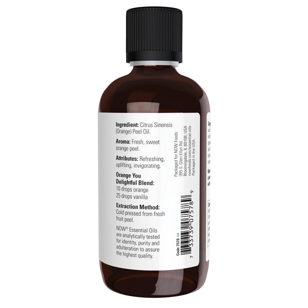 NOW Essential Oils, Orange Oil, Uplifting Aromatherapy 