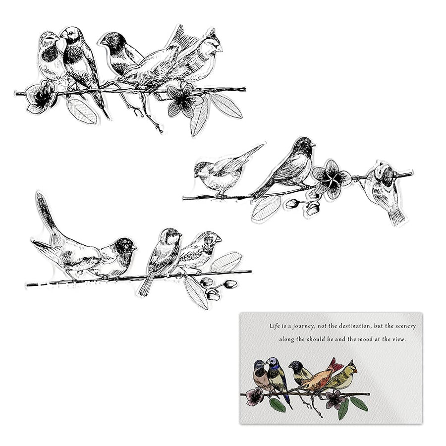 Birds on Branches Clear Stamps for Card Making, Spring 