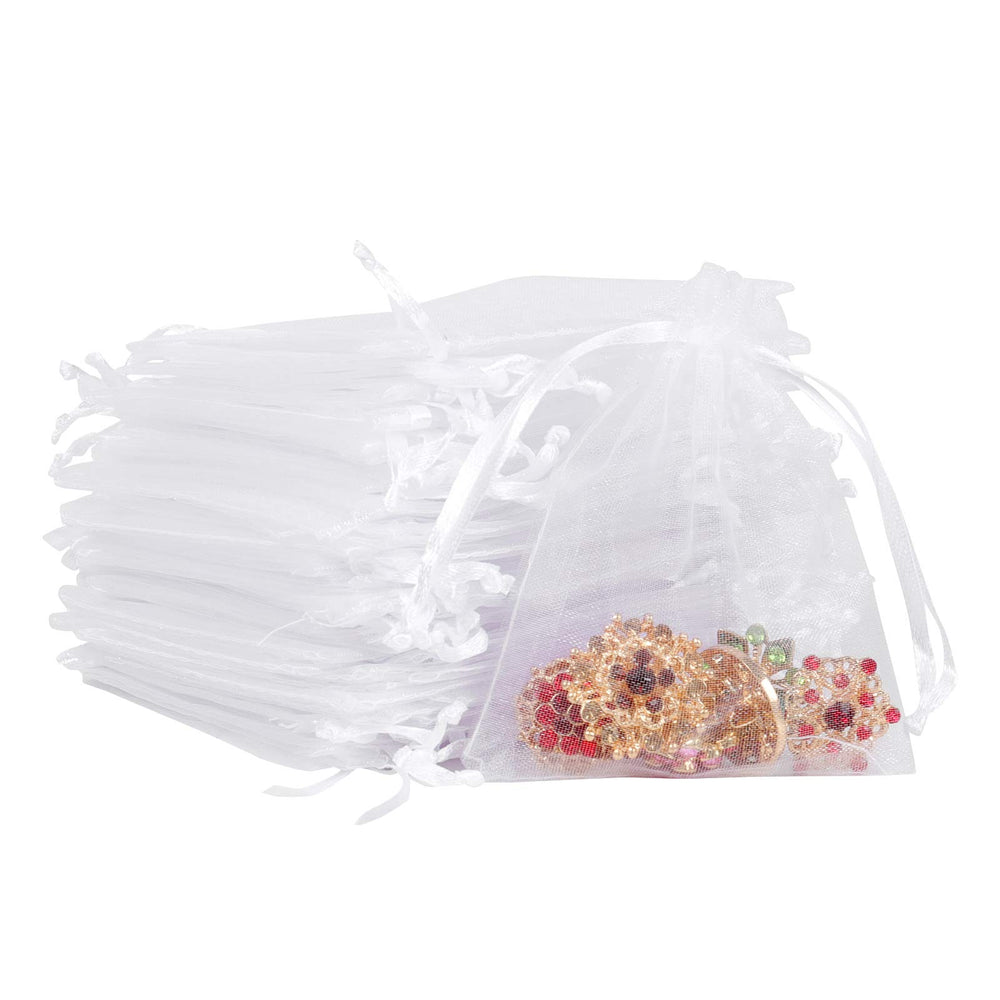 Boshen 100/200PCS Organza Gift Candy Sheer Bags Mesh Je