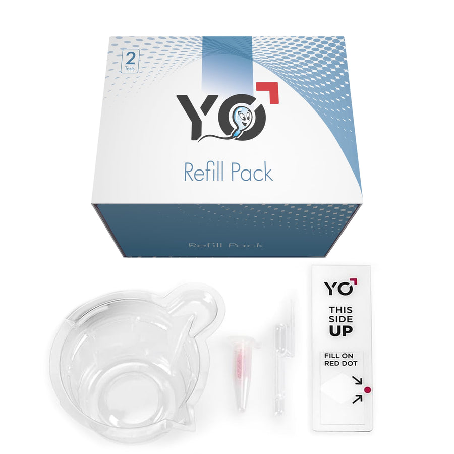 Refill Kit | 2 Additional Tests for Home Sperm Test | Motile Semen Analysis | Testing Device NOT Included - Refill Pack Only | Choose: 4 Pack, 2 Pack