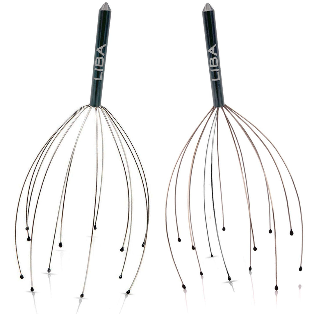 LiBa Scalp Massager Tool In Black (2-Pack) Head Hair Sc