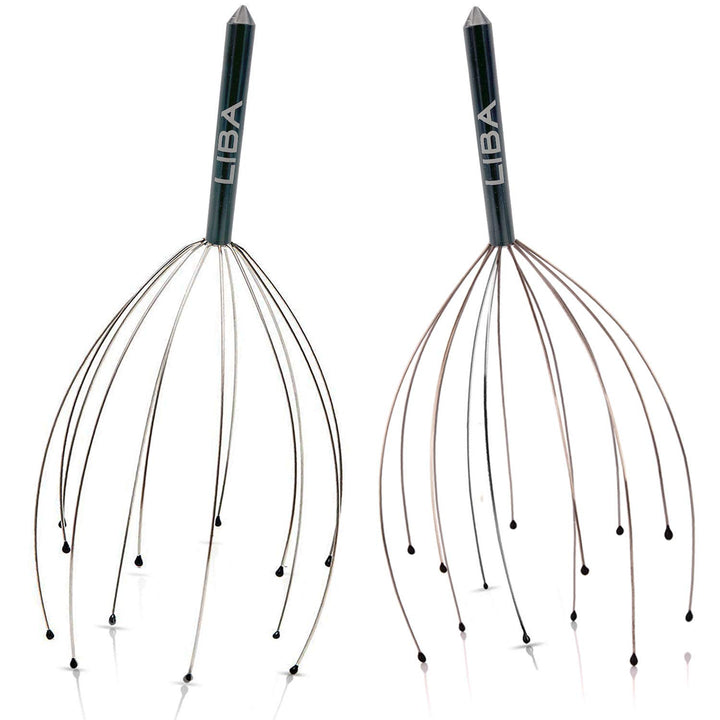 LiBa Scalp Massager Tool In Black (2-Pack) Head Hair Sc