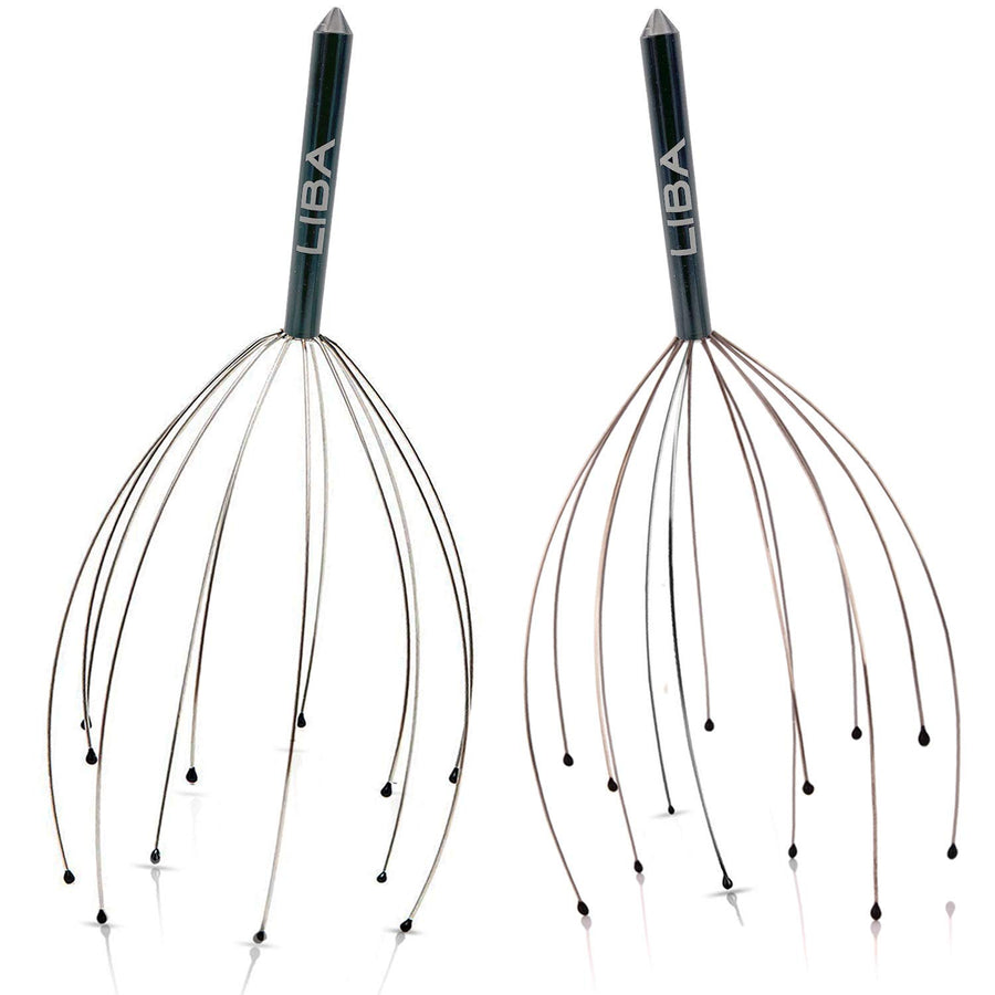 LiBa Scalp Massager Tool In Black (2-Pack) Head Hair Sc
