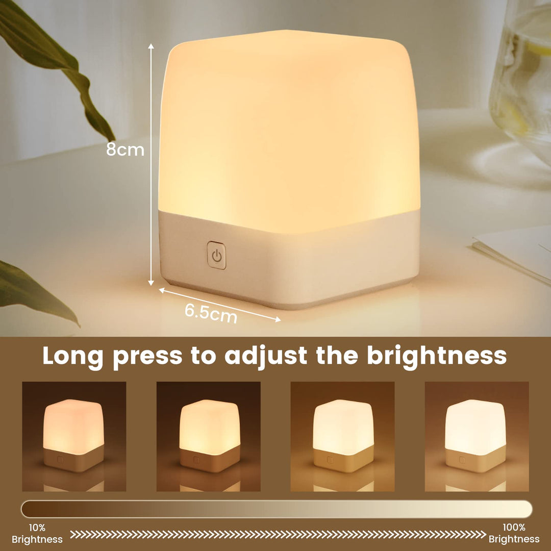 Night Light for Kids, LED Touch Baby Night Light for Breastfeeding, Dimmable Nightlight for Bedroom Nursery Lamp Rechargeable Portable Night Light with Memory Function Bedside Light