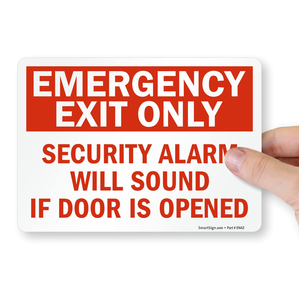 SmartSign (Pack of 4) 5 x7 inch “Emergency Exit Only - 