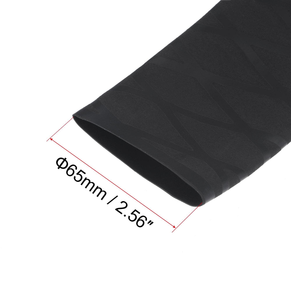 Heat Shrink Wrap Tubing for Fishing Rod Grips Handle, 40mm Dia 65mm Flat 1.6ft 2:1 Rate, Black