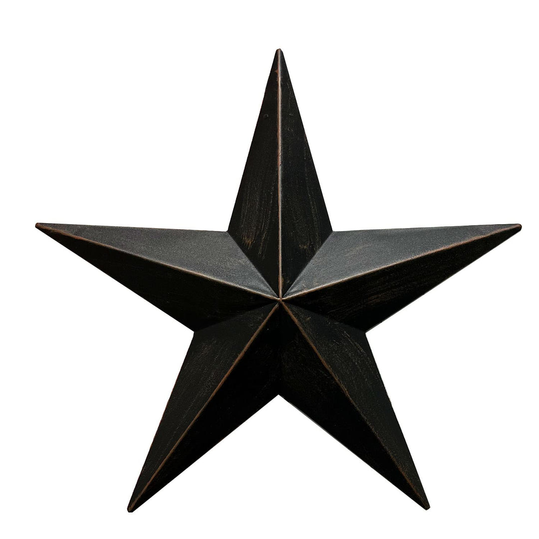 T&amp;Garice Dimensional Metal Antique Barn Stars Wall Decor Rustic Country Primitive Star Outdoor Decor,3D Barn Star 4th July Wall Indoor Outdoor
