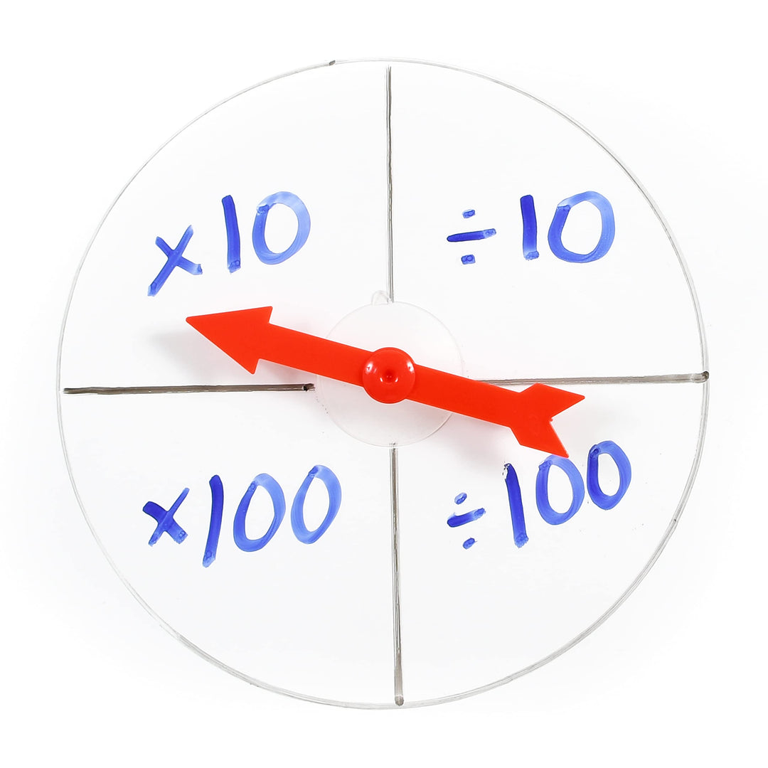 Suction Spinners - Set of 10 - Arrow Spinner for Games - Versatile Tool for Home and Classroom Probability Activities
