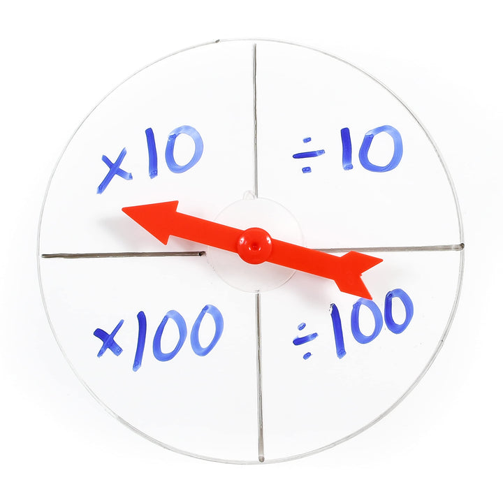 Suction Spinners - Set of 10 - Arrow Spinner for Games - Versatile Tool for Home and Classroom Probability Activities