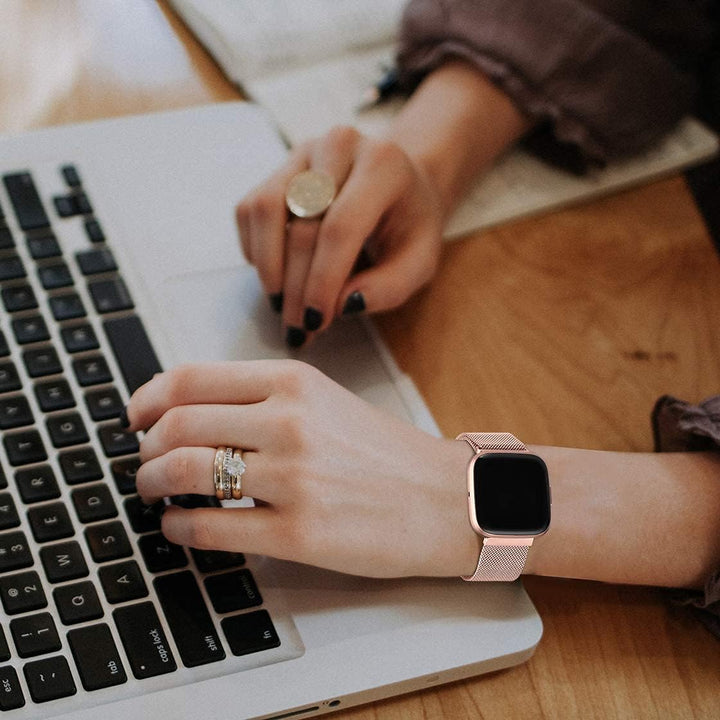 ZWGKKYGYH Metal Bands Compatible with Fitbit Versa 2/Ve