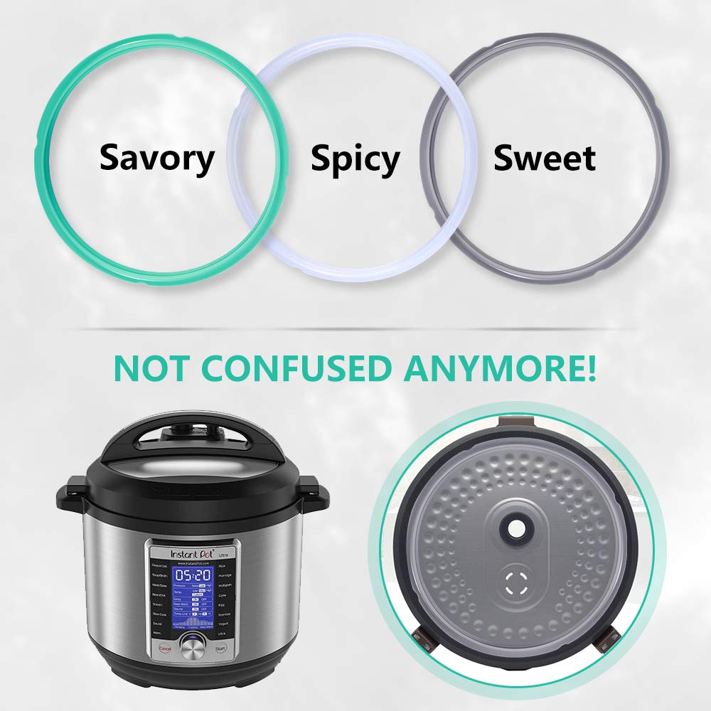 Sealing Ring for 6 Quart InstantPot - Replacement Silicone Gasket Seal Rings for 6 Qt Instapot Programmable Pressure Cooker - Insta Pot Accessories Fit for 6QT